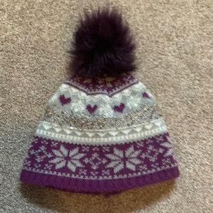 Girls winter hat, one size
